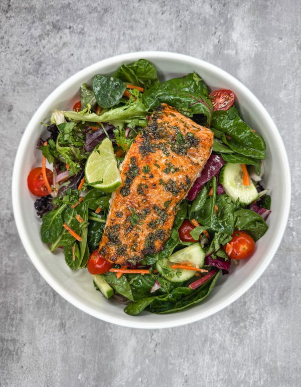 Cilantro Honey Lime Salmon Salad