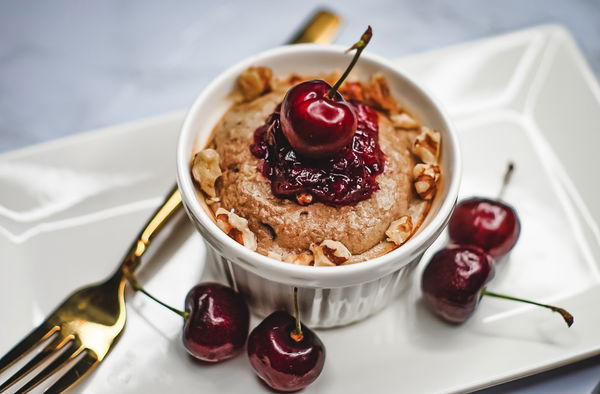 Cherry Vanilla Baked Oats