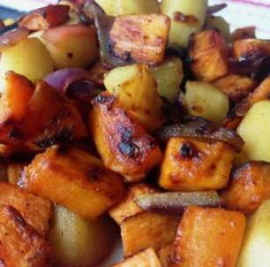 Sweet Potato and Apple Hash