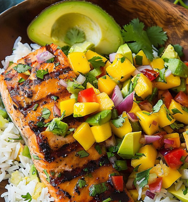 Salmon with Mango Salsa