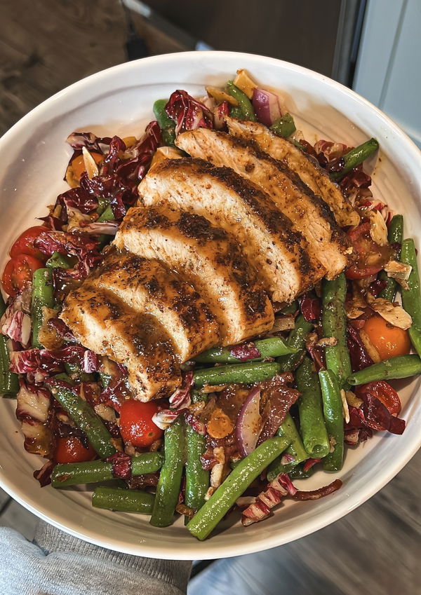 Honey Maple Grilled Chicken Green Bean Salad