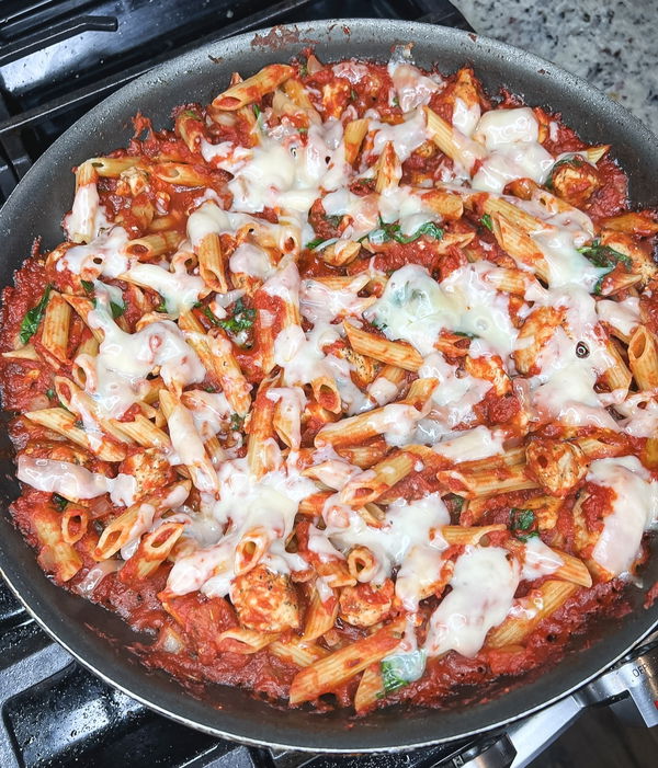 Tomato Basil Chicken Penne Pasta