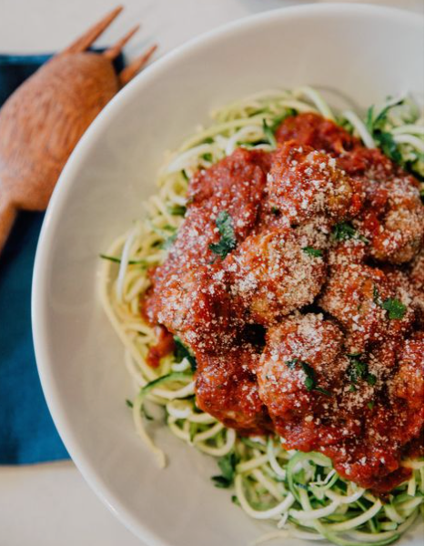Turkey Meatballs with Zucchini Noodles